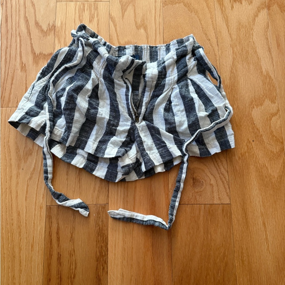 Striped Black and White Women's Shorts